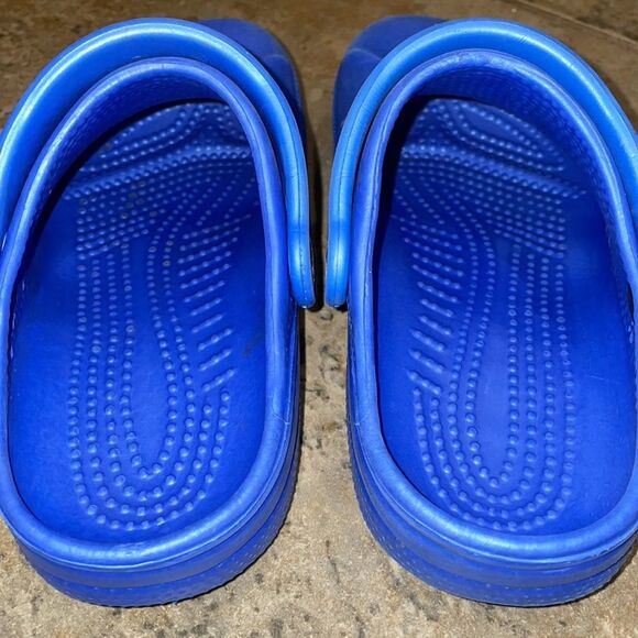 CROCS Blue Slip-on Mule Clog Sandals Unisex Size Kids M1 W3 Comfort Shoe - Picture 5 of 12